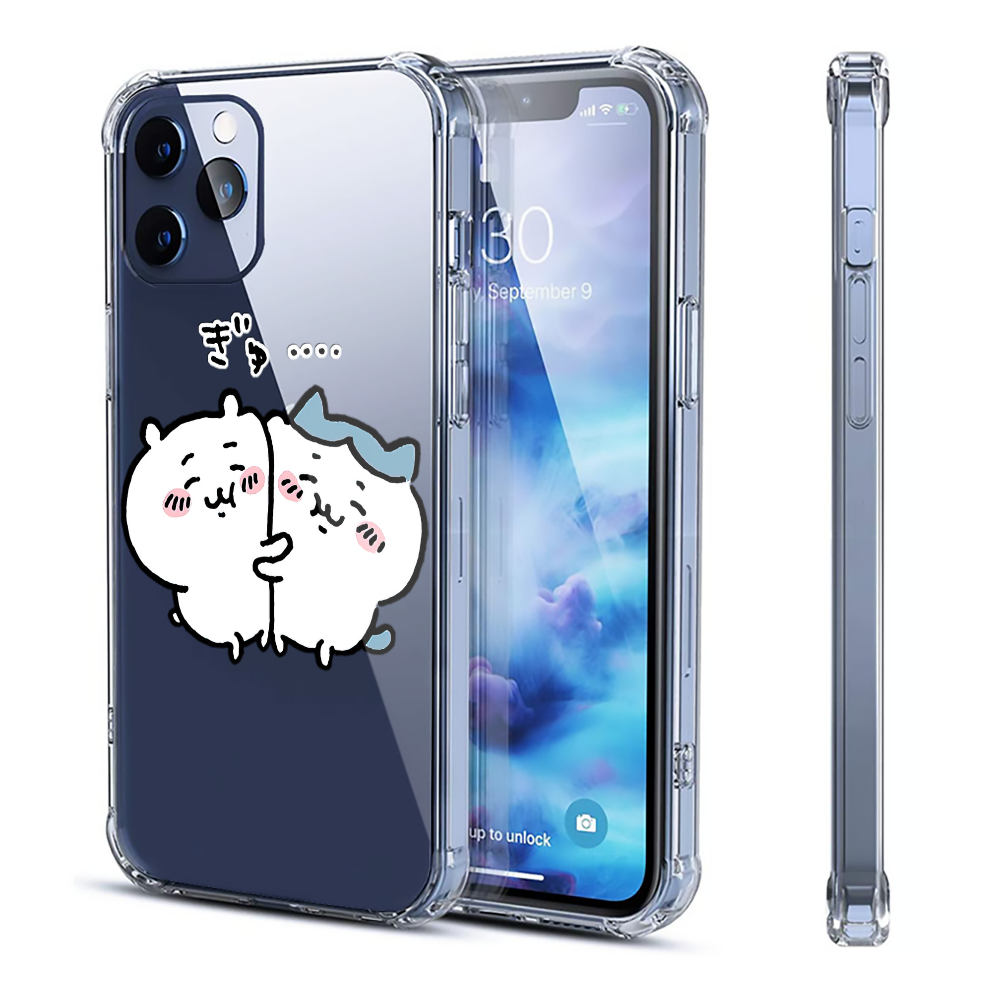 （画像用） ちいかわ ハチワレ Chii-kawa hachiware 【iPhone 12シリーズ対応】透明スマホケース（クリアソフトケース）